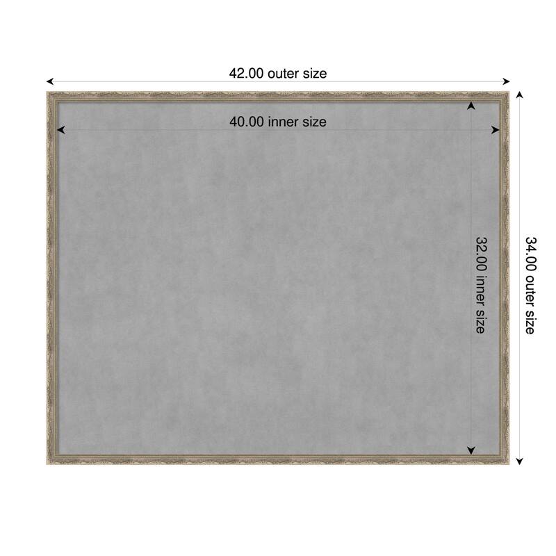 Amanti Art Mila Dark Gold Framed - 42 x 34 in - Mila Dark Silver