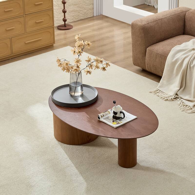 Modern Oval Luxury Coffee Table, Sophisticated Living Room Center Table