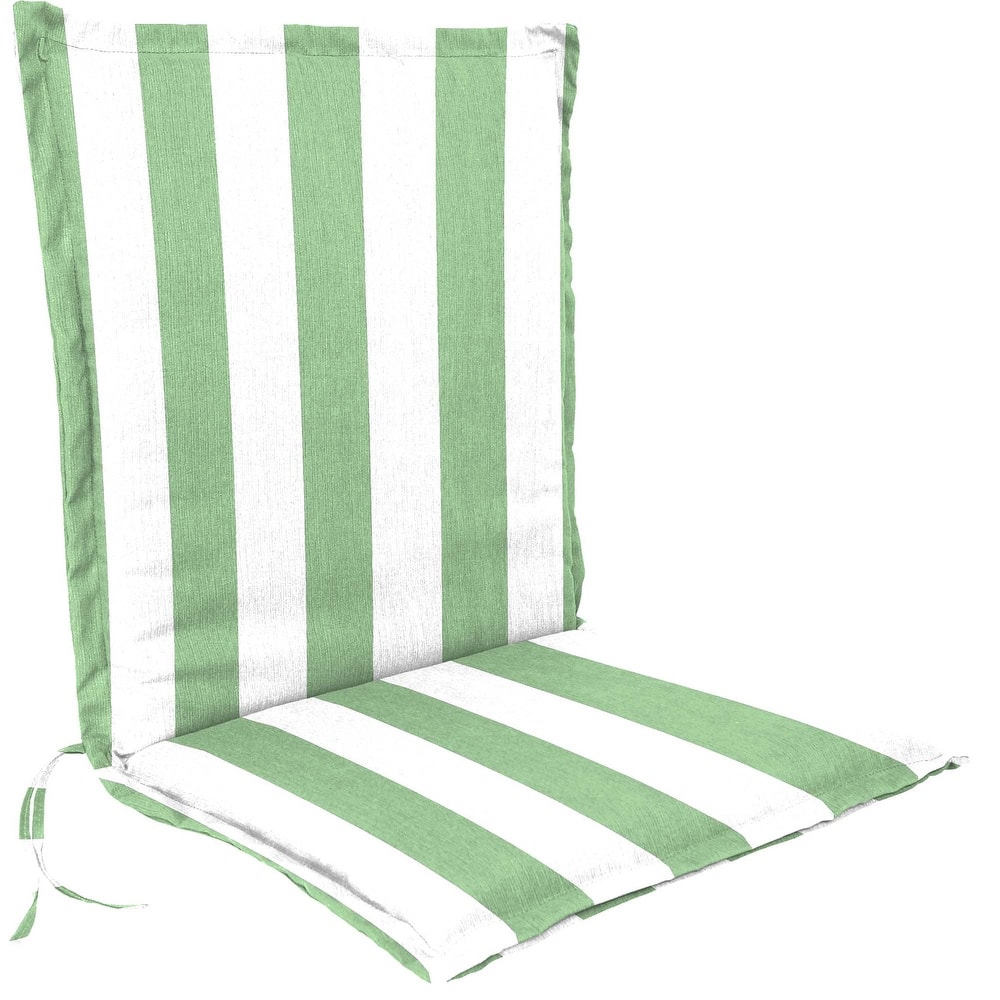 22" x 41" Outdoor Chair Cushion with Ties and Flange - 41'' L x 22'' W x 3'' H