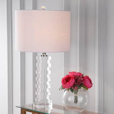Eliza 25" Crystal LED Table Lamp, Clear by JONATHAN Y