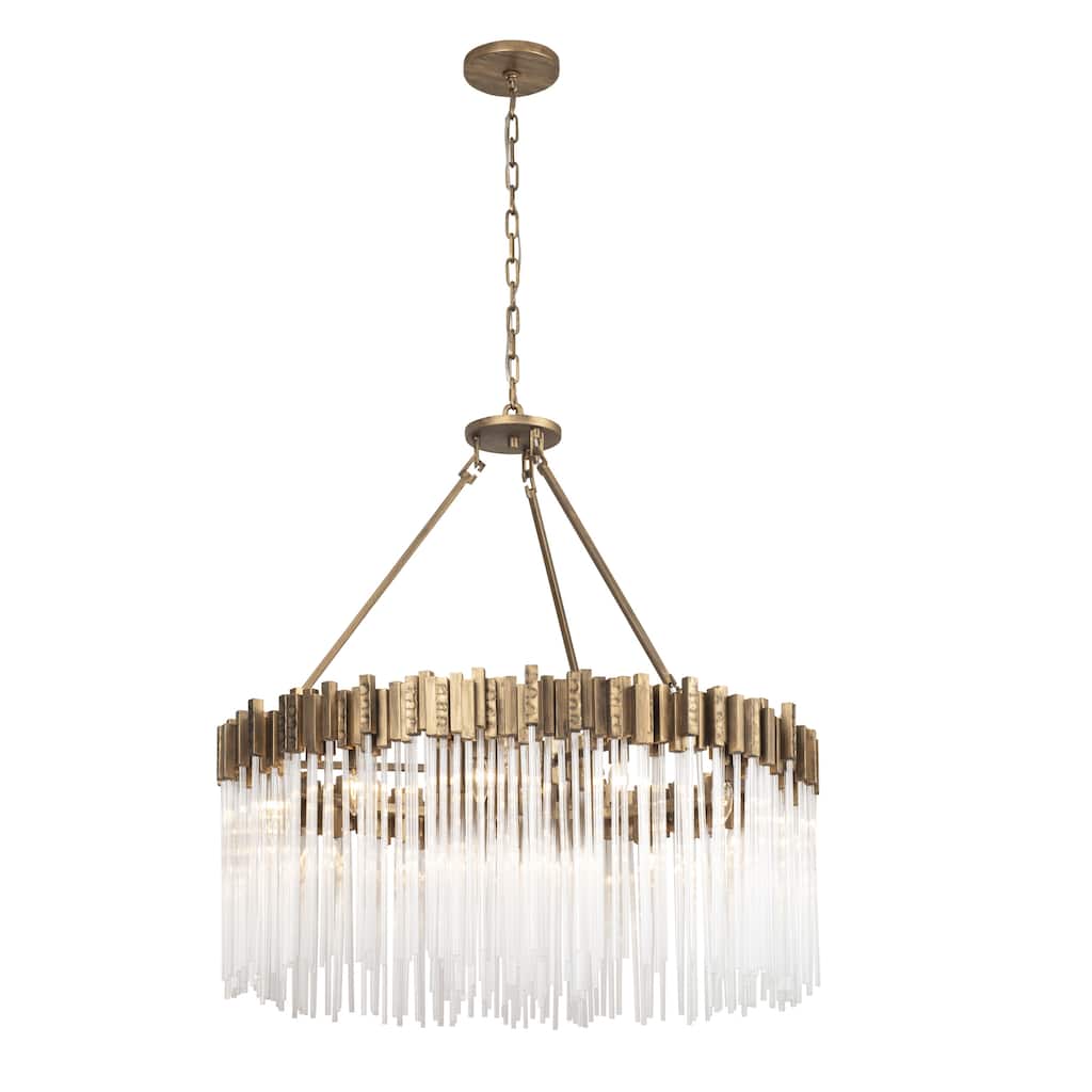 Varaluz Matrix Recycled Steel Hand-Hammered 12 -Light Pendant
