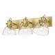 preview thumbnail 1 of 0, Yep by Golden Lighting Hines 3-light Vanity in Brushed Champagne Brass
