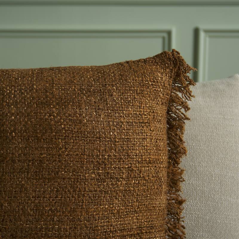 SAFAVIEH Home Lumiza 20-inch Rust Cotton Pillow