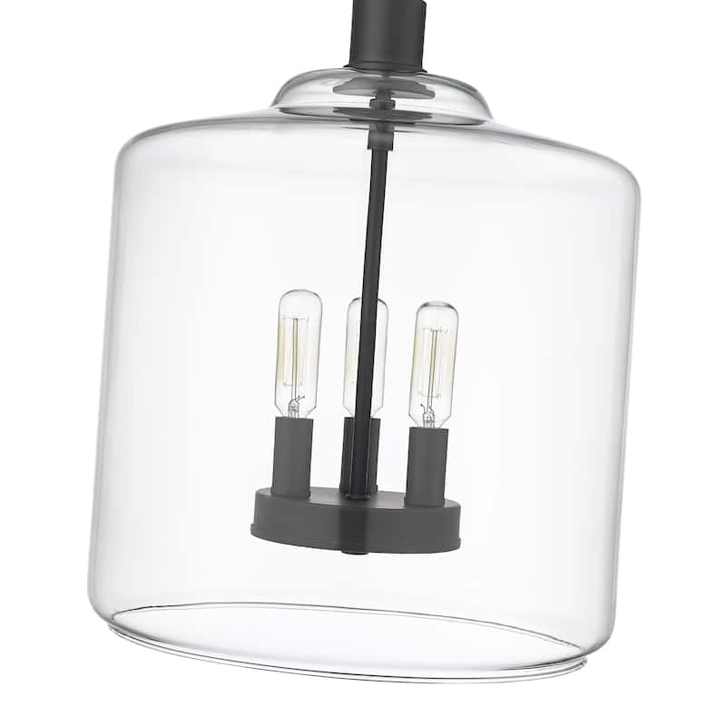 Millennium Lighting Asheville 3 Light Pendant Fixture with Clear Glass Shades
