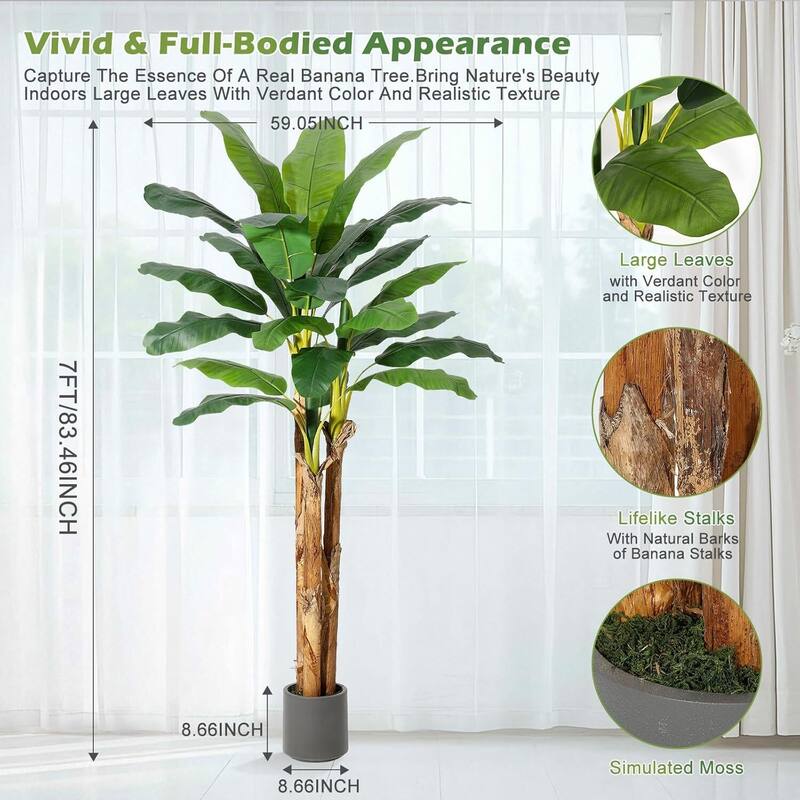 Artificial Faux Silk Banana Tree for Home Tropical Decor