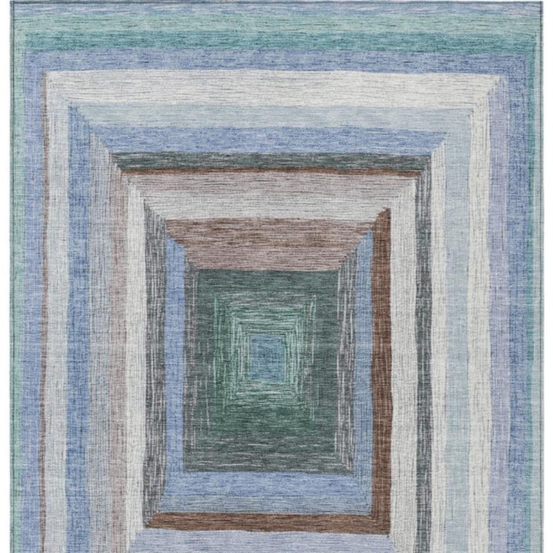 HomeRoots Geometric Transitional Rectangle Outdoor Rug