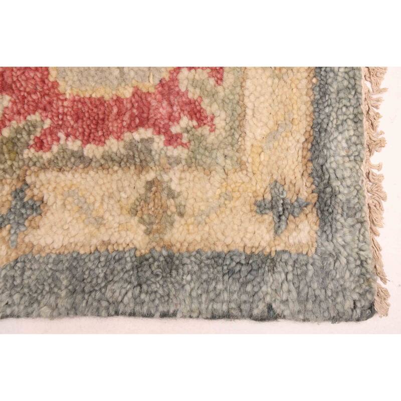 ECARPETGALLERY Hand-knotted Modern Oushak Dark Teal Wool Rug - 8'11 x 12'1