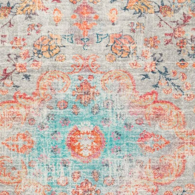 HomeRoots Medallion Traditional Rectangle Area Rug