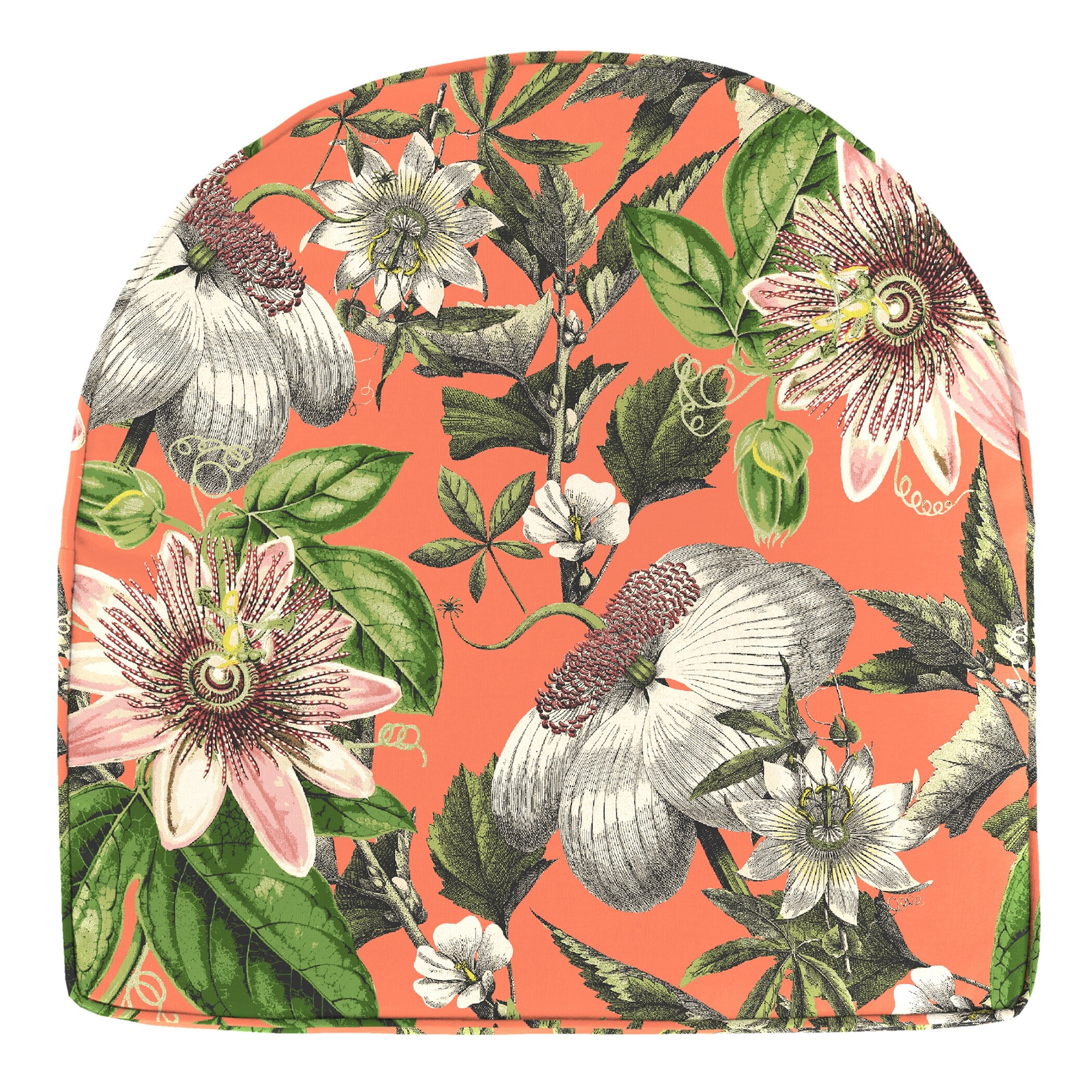 19 x 17 Multicolor Floral Outdoor Seat Cushion with Ties (Set of 2) -  17'' L x 19'' W x 2'' H - Bed Bath & Beyond - 35438911