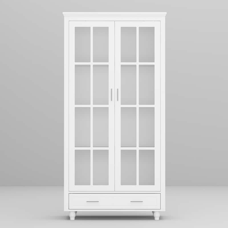 Tall Bookcase Storage Cabinet Pantry Cabinet Wooden Bookshelf Display - 36.2"X70.9"