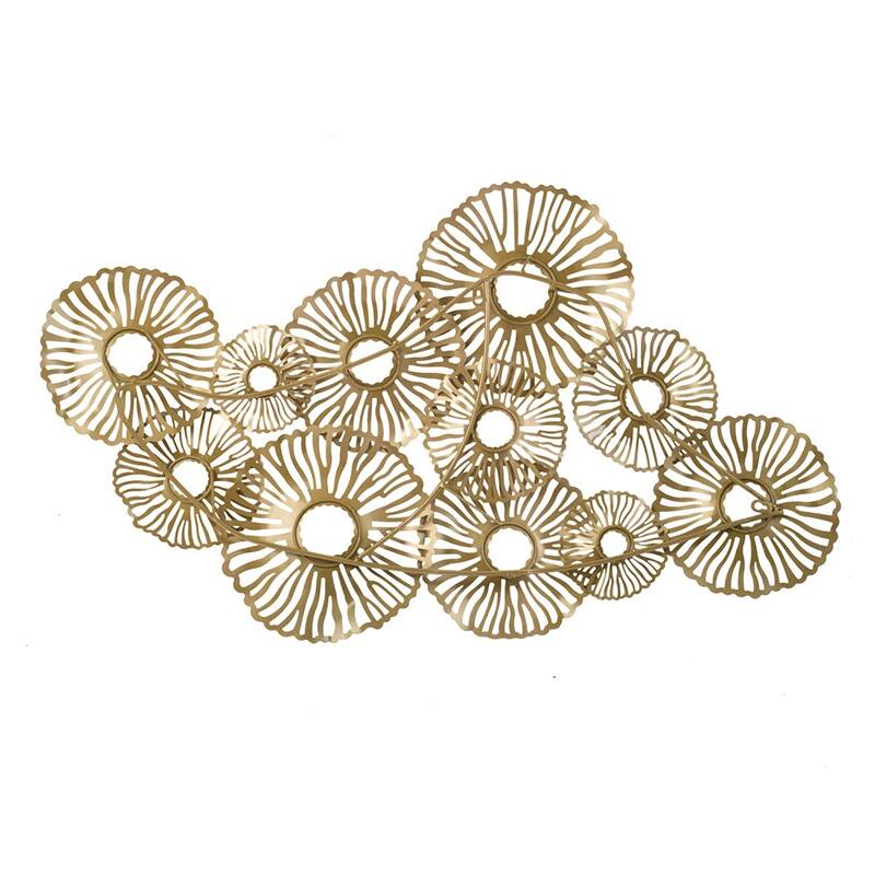 Modern Wall Decor Iron Wall Decor with Open Circular Design, for Offices, Beachfront Sunrooms and Living Rooms
