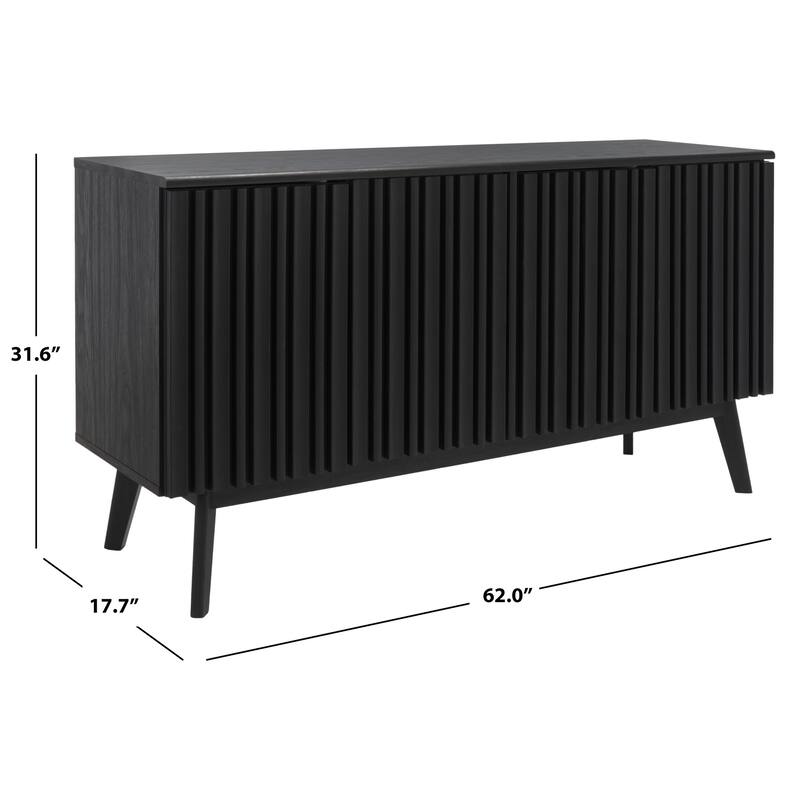 SAFAVIEH Home Helena 62-inch 4 Door 4 Shelf Media Stand. - 62Wx18Dx32H