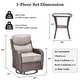 preview thumbnail 140 of 187, Outdoor Patio Sofa Swivel Chair with 6-Inch Thick Cushions Set