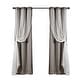 preview thumbnail 109 of 146, Lush Decor Grommet Sheer Panel Pair with Insulated Blackout Lining