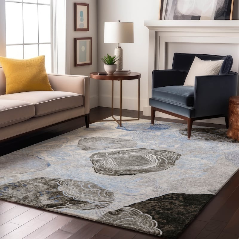 Premium Washable Super Soft Abstract Imprints Mayfield Rug