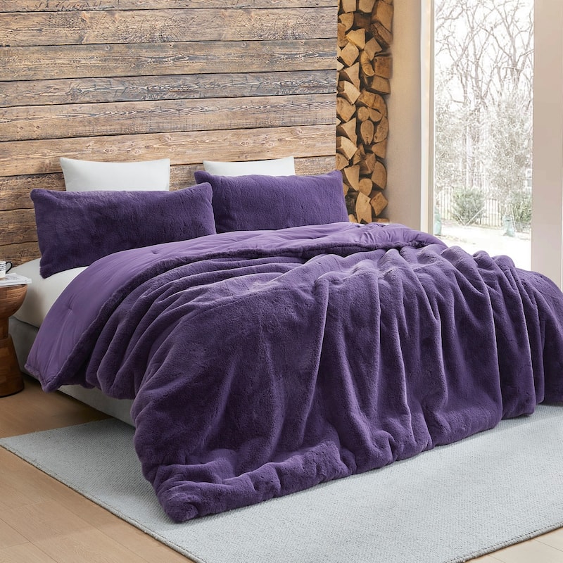 Chunky Bunny Some Like It Cold - Coma Inducer® Oversized Comforter Set - Dark Purple - Oversized Queen