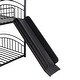 preview thumbnail 13 of 14, Black Twin over Twin Metal Bunk Bed with Slide & Roof