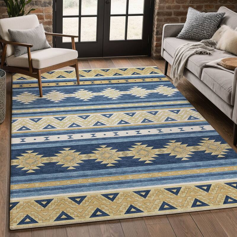 Machine Washable Indoor/ Outdoor Global Heston Chantille Rug