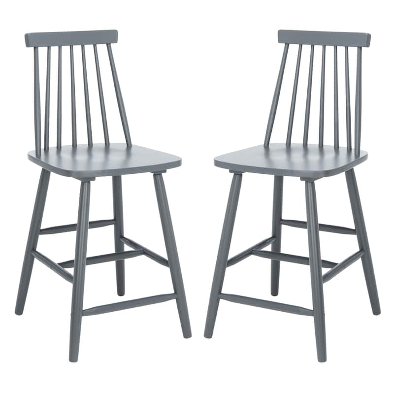 SAFAVIEH Beaufort 24-inch Spindle Farmhouse Counter Stool (Set of 2) - 18"W x 21"D x 39"H