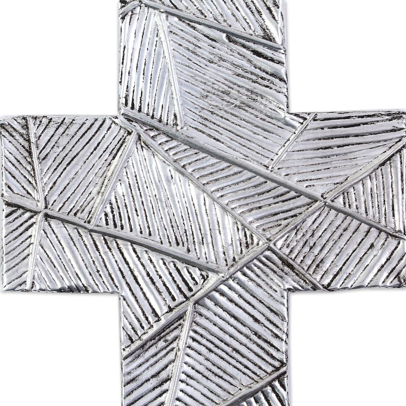 Novica Handmade Mexican Belief Aluminum Repousse Cross