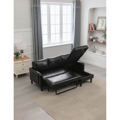 Reversible Sectional Sleeper Sectional Sofa with Storage Chaise