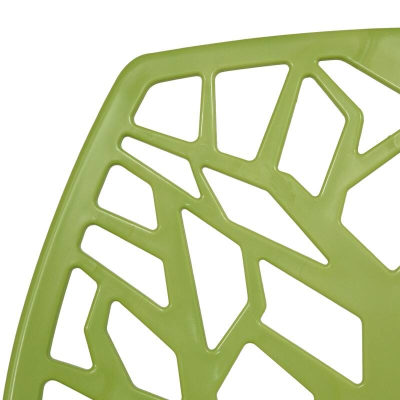 Cornelia Modern Stackable Dining Chair with Cut-out Design Accent Side Chair for Dining rooms, Patios, or Kitchens (Set of 4)