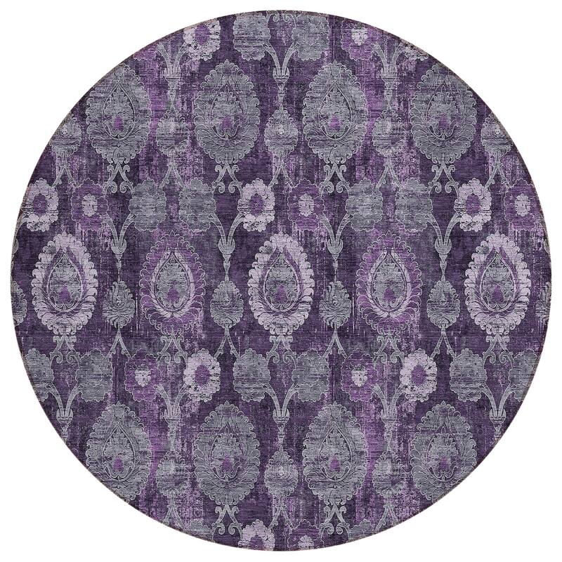 Machine Washable Indoor/ Outdoor Chantille Traditional Floral Rug