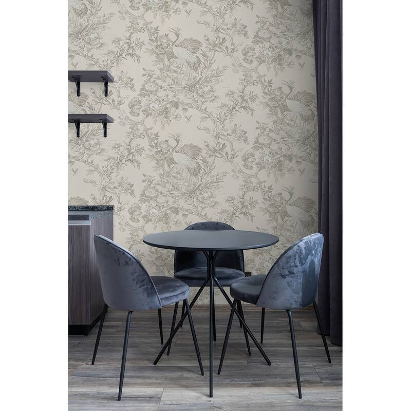 Seabrook Designs Richmond Hill Crane Unpasted Wallpaper