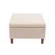 preview thumbnail 5 of 19, Porthos Home Jamar Fabric Square Storage Ottoman with Rubberwood Legs