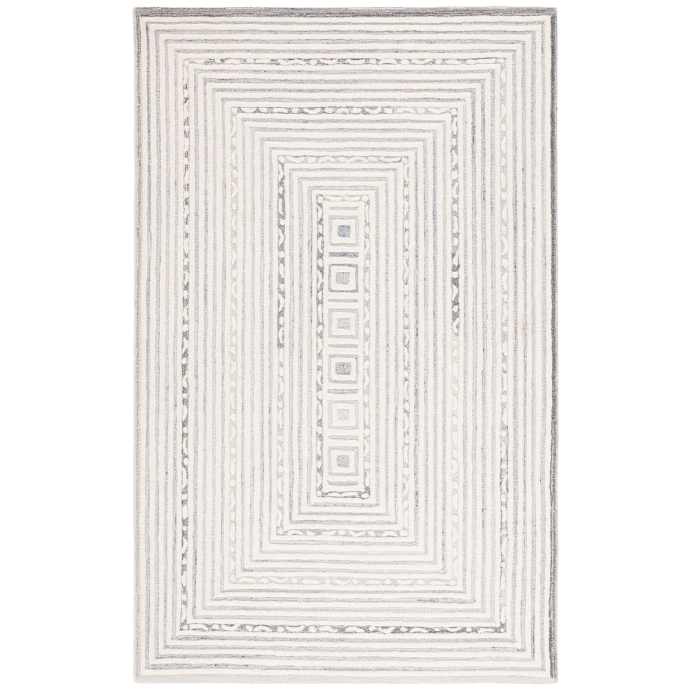 SAFAVIEH Handmade Ebony Zoitchka Modern & Contemporary Wool Rug