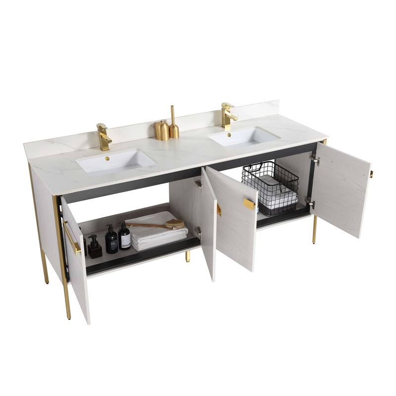 Fine Fixtures Oakville Bathroom Vanity with White Ceramic Sink