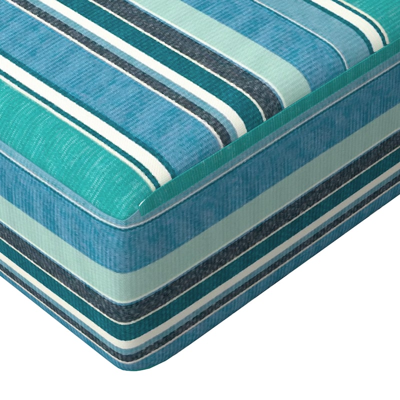 California Umbrella Outdoor Deep Seat Cushion Set, 24" x 48", Sunbrella Fabric, Densified Fiber Fill