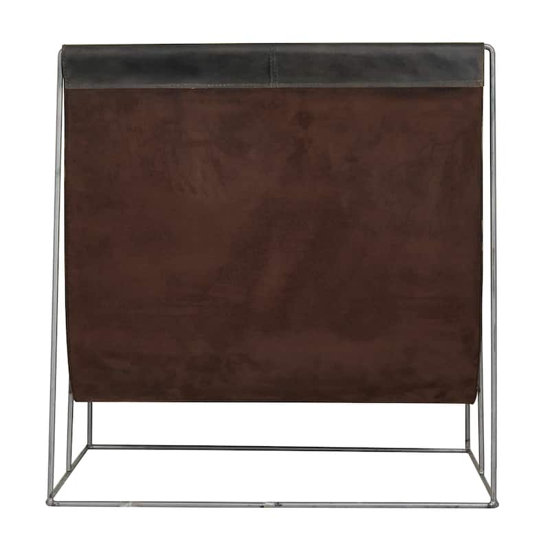 Leather Modern Magazine Holder - 22 x 21 x 14