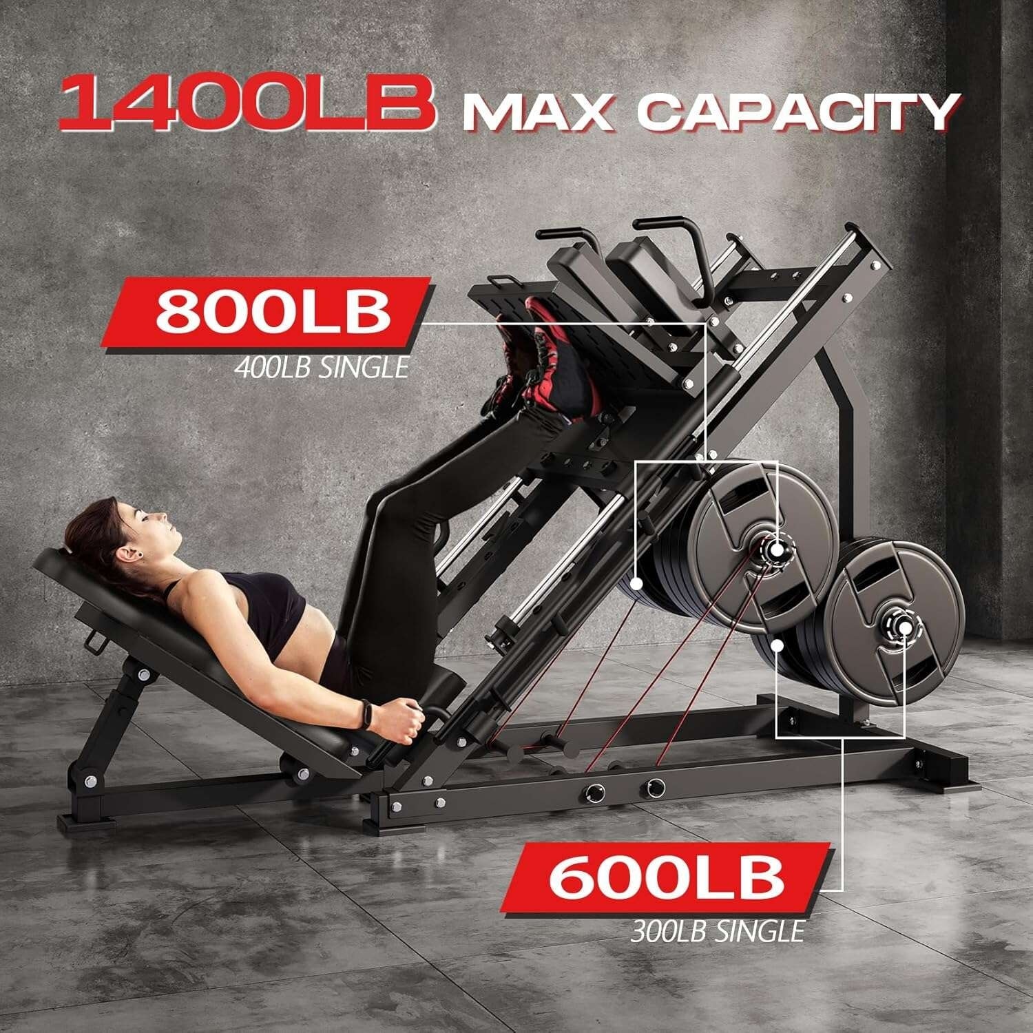 Professional Adjustable Leg Press Machine for Home Gym with Linear Bearing Bed Bath Beyond 41494043