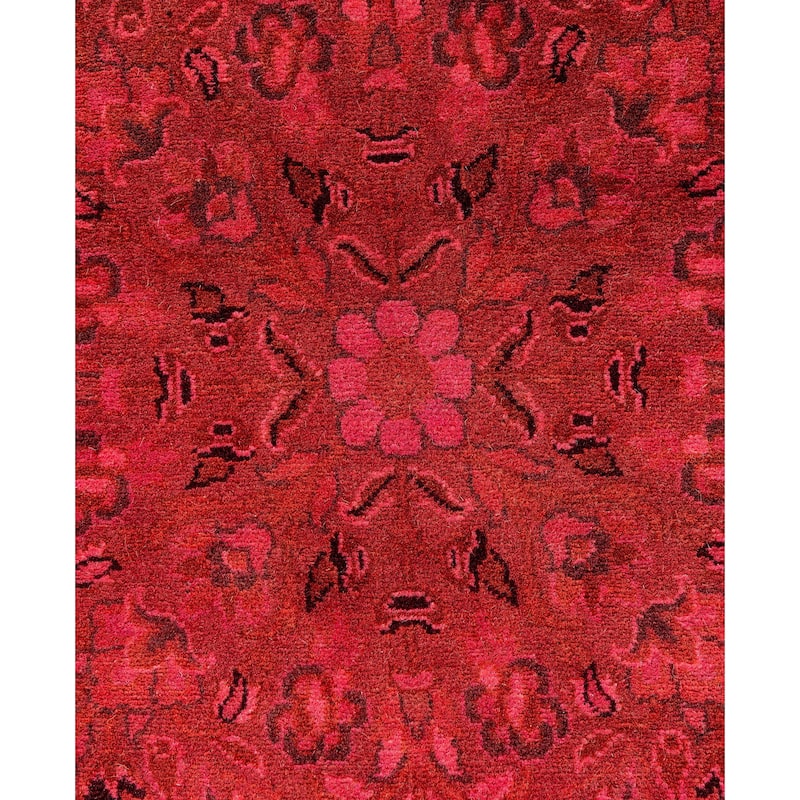 Overdyed One-of-a-Kind Hand-Knotted Area Rug - Pink - 8' 1" x 8' 1"