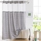 preview thumbnail 15 of 38, No Hook Geometric Tassels Shower Curtain with Snap-in Liner