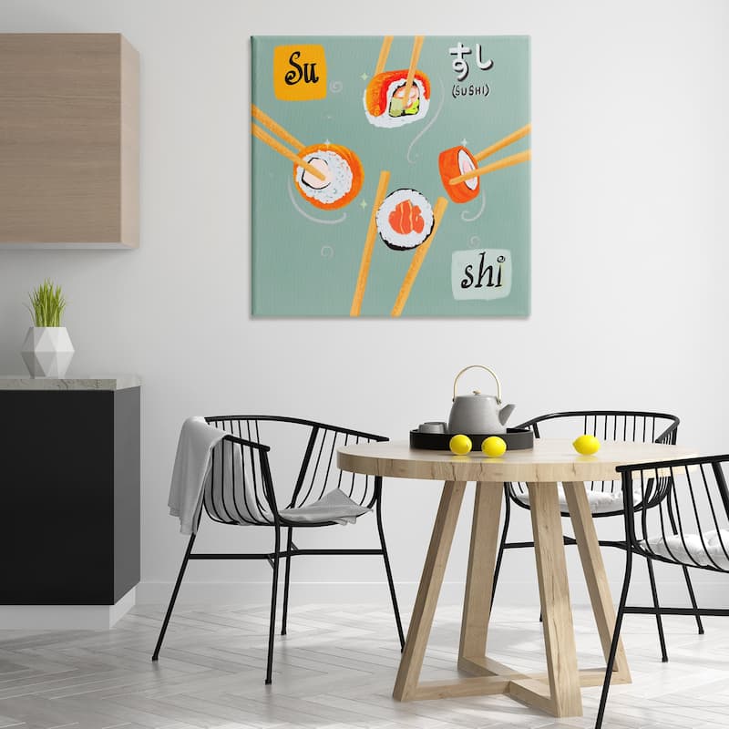 Stupell Tasty Sushi Party Gathering Canvas Wall Art Design By Juliet Rose Philips