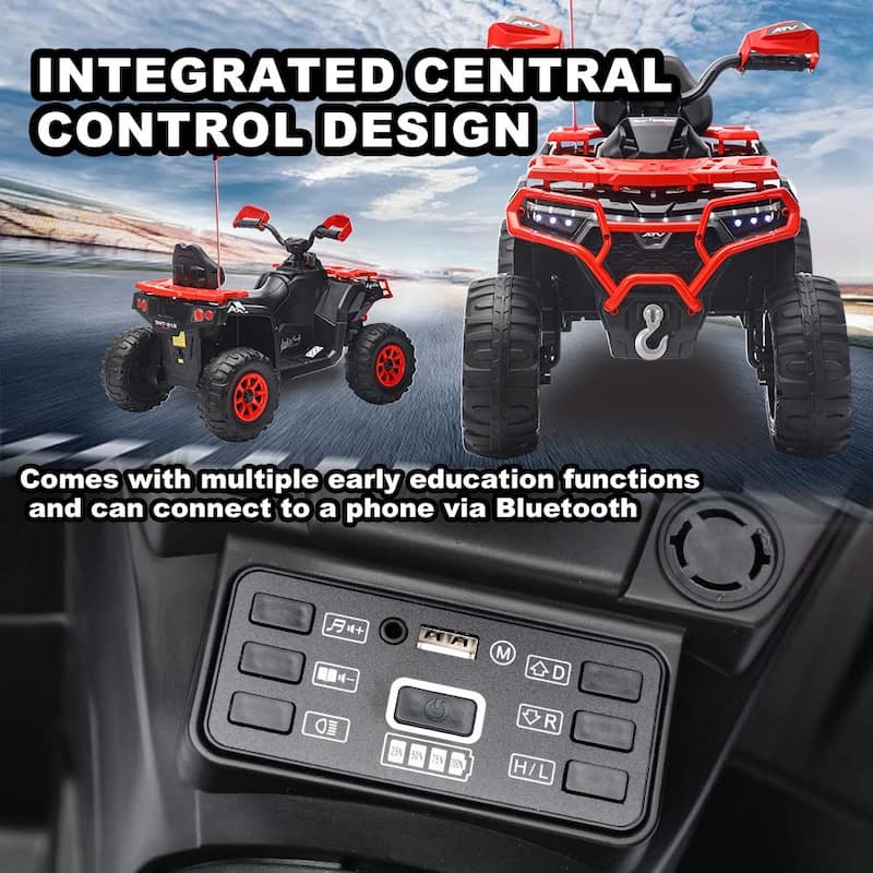 24V Kids Ride On Car with Parent Remote Control and LED Lights