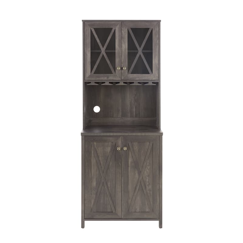 Sideboards Buffets with Wine Rack and Glass Door