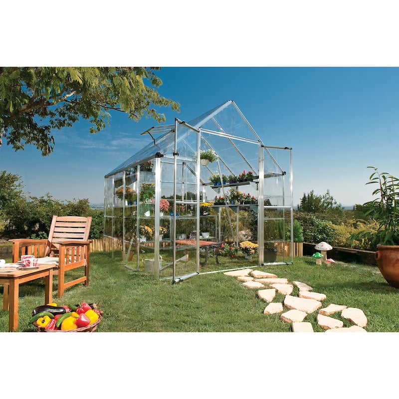 Canopia Snap & Grow Greenhouse 8 ft. x 8 ft. Silver/Clear DIY Kit - 8ft. x 8ft