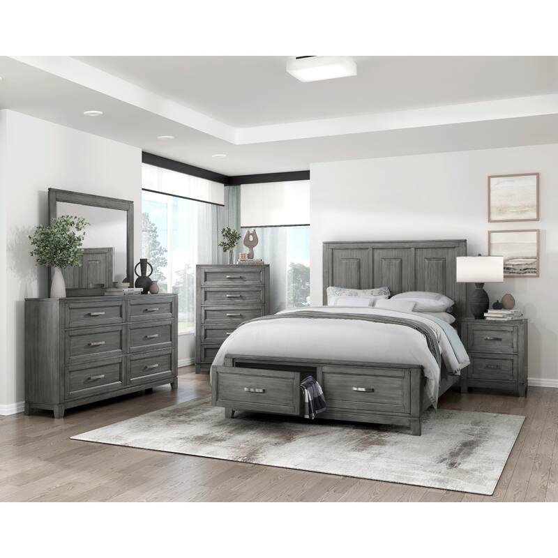 Saratoga Gray Storage Platform Bed