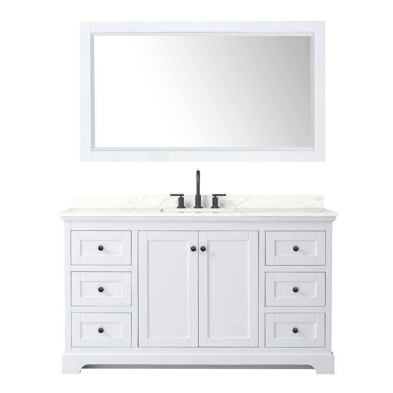 Wyndham Collection WCV232360S-QTZ-US3M58 Avery 60" Free Standing
