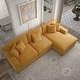 preview thumbnail 89 of 132, 118" W Corduroy L-shape Modular Sectional Sofa with Pillows