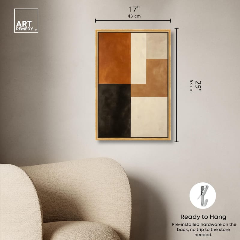 Tonal Grid II Canvas by Art Remedy