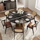 Option Matte Black Tabletop-Bronze Base