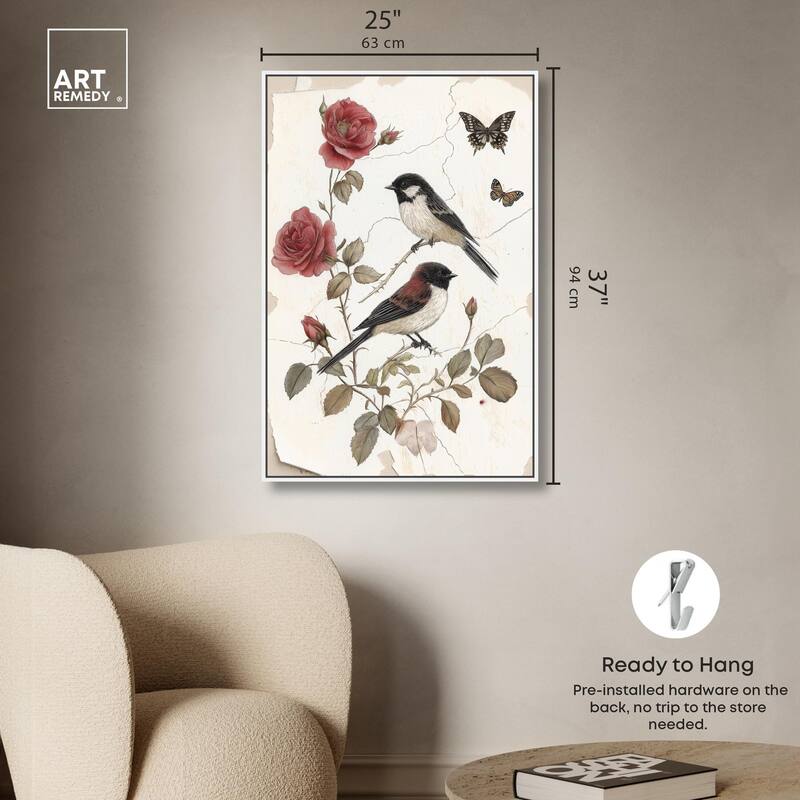 Birdsong and Bloom Canvas by Art Remedy
