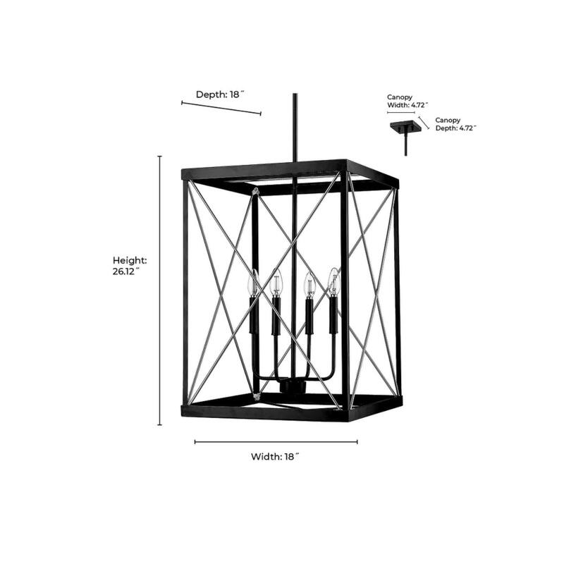 Millennium Lighting Terni 4 Light Pendant Fixture - 26.12 Inch
