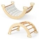 preview thumbnail 2 of 6, 2-in-1 Natural Climbing Arch Rocker with Soft Cushion Perfect for Toddlers - 32" x 19.5" x 15" (L x W x H)