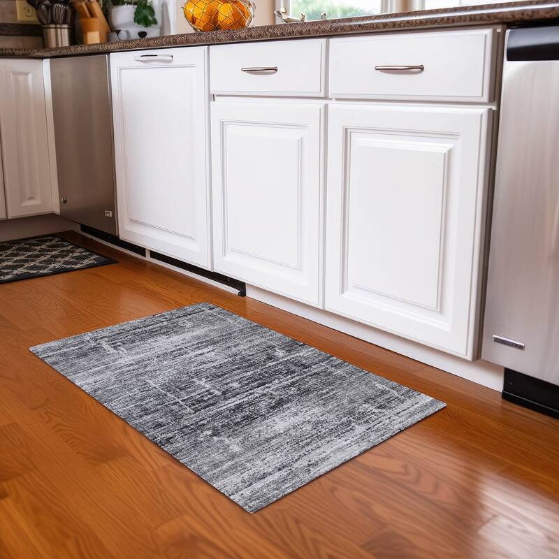 Machine Washable Indoor/ Outdoor Chantille Solid Ombre Rug