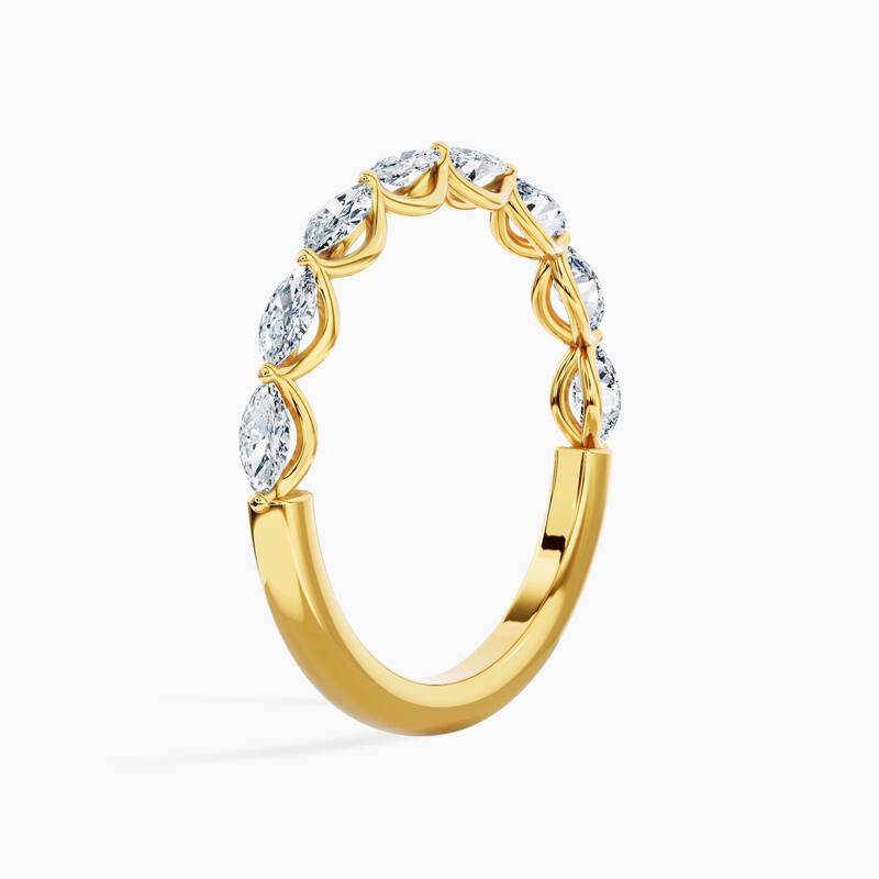 Auriya 14k Gold Marquise East-West Lab Grown Diamond Half Eternity Band 0.80 - 3.00 ct. tw. (F-G, VS)